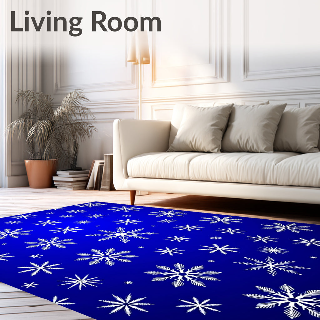 Winter White Snowflake Scatter Rug