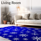 Winter White Snowflake Scatter Rug