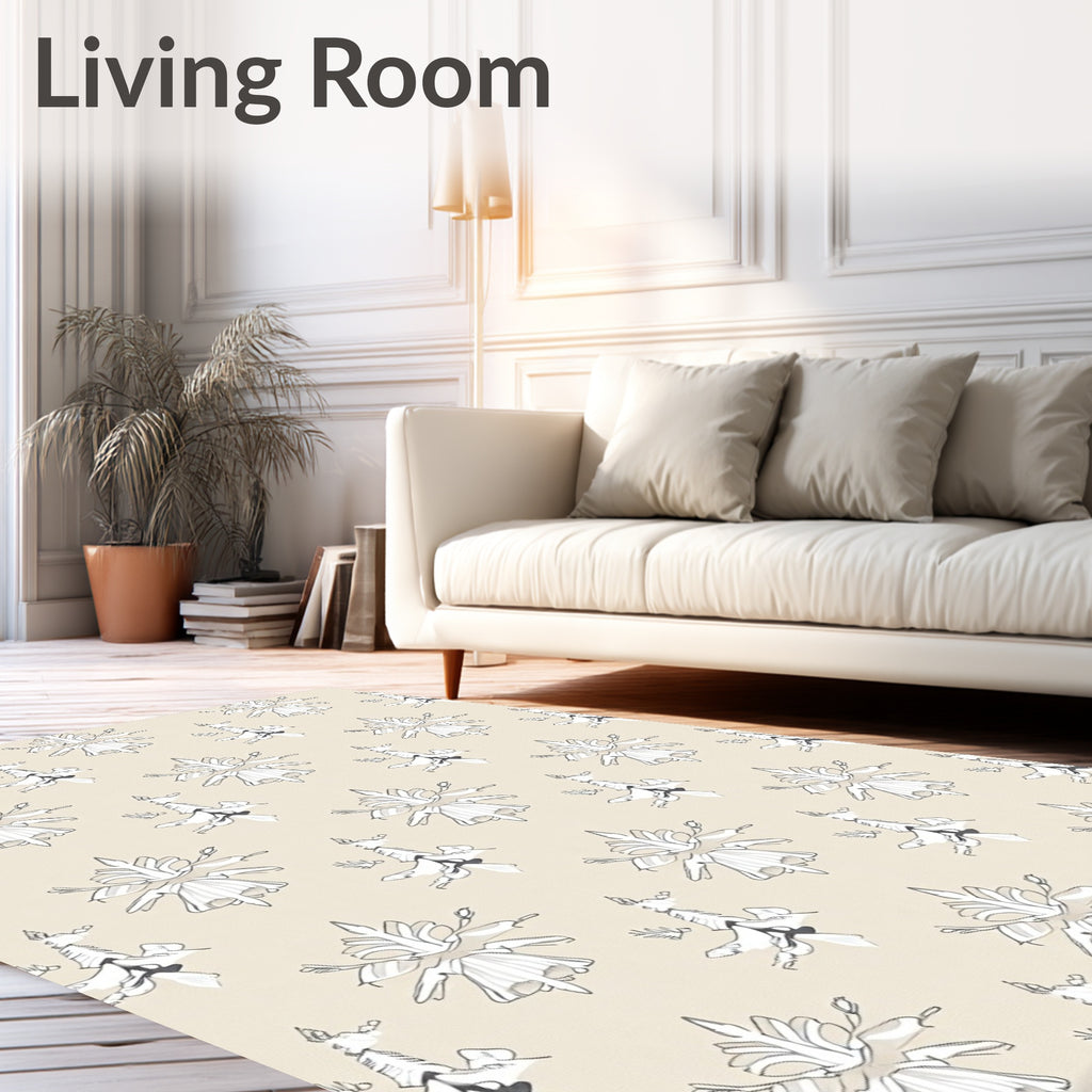 Cream Floral Fusia Medallion Rug