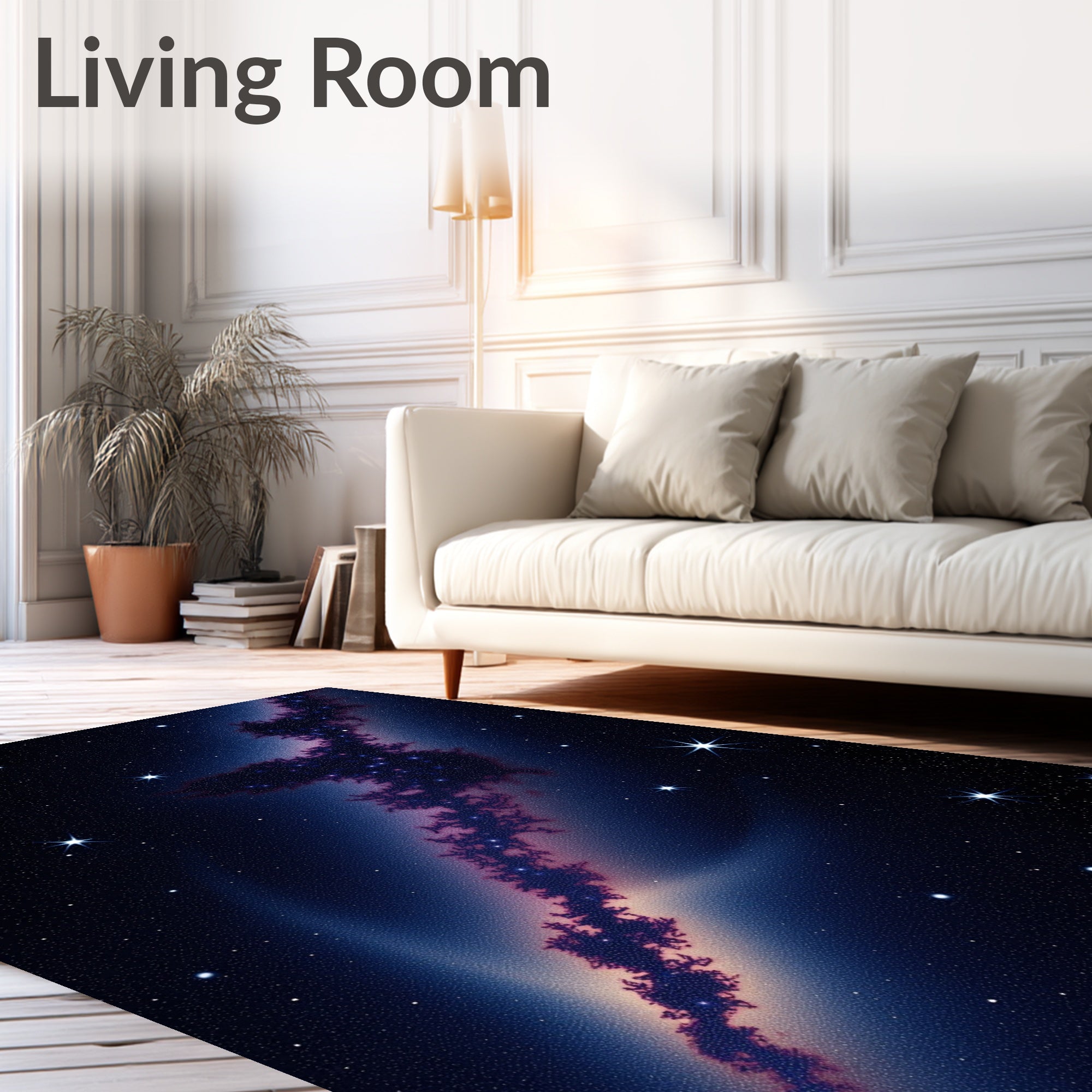 Cosmic Nebula Starry Night Sky Rug