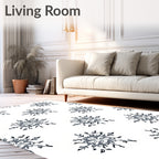 Chic Gray Snowflake Repeat Rug