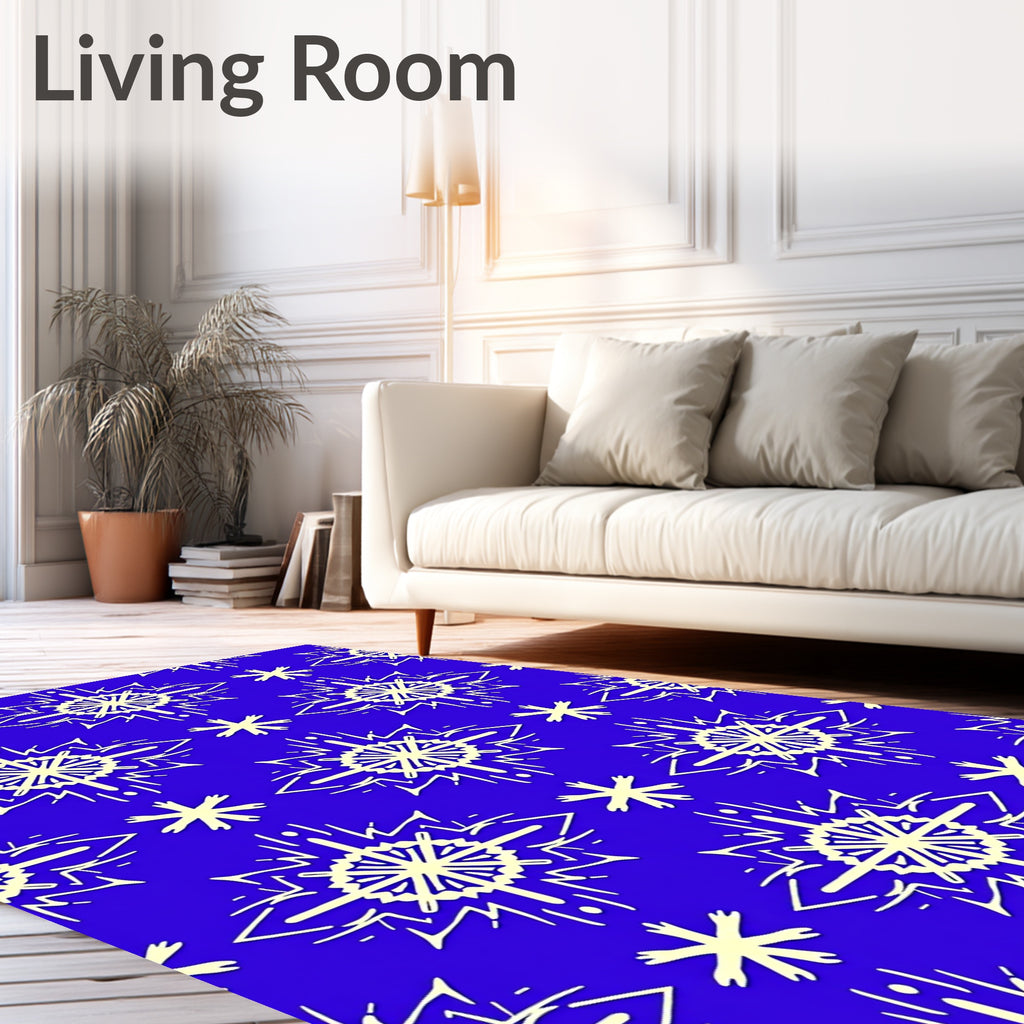 Classic Blue Starburst Medallion Rug