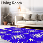 Classic Blue Starburst Medallion Rug