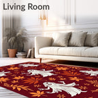 Bewitching Autumn Leaf Ghost Rug