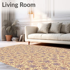 Cream Floral Vine Scatter Rug