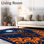 Celestial Eagle Moon Midnight Rug
