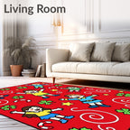 Jolly Kids Christmas Swirls Festive Rug