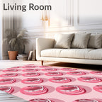 Pink Circular Macaron Repeat Rug