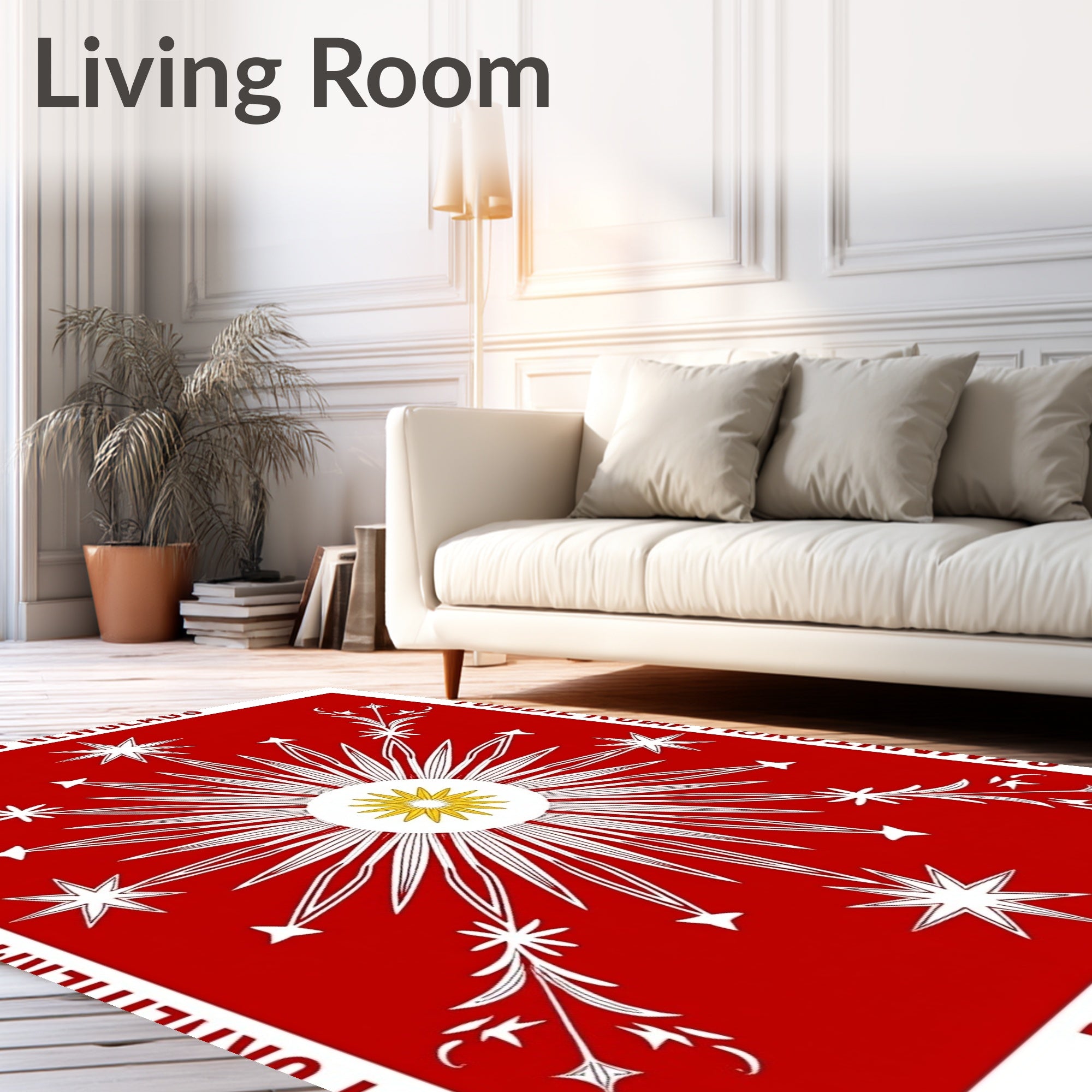 Radiant Sunburst Star Garden Rug
