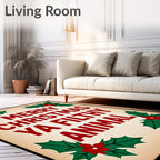 Merry Christmas Filthy Animal Holly Rug