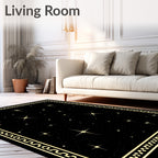 Celestial Golden Starlight Border Rug