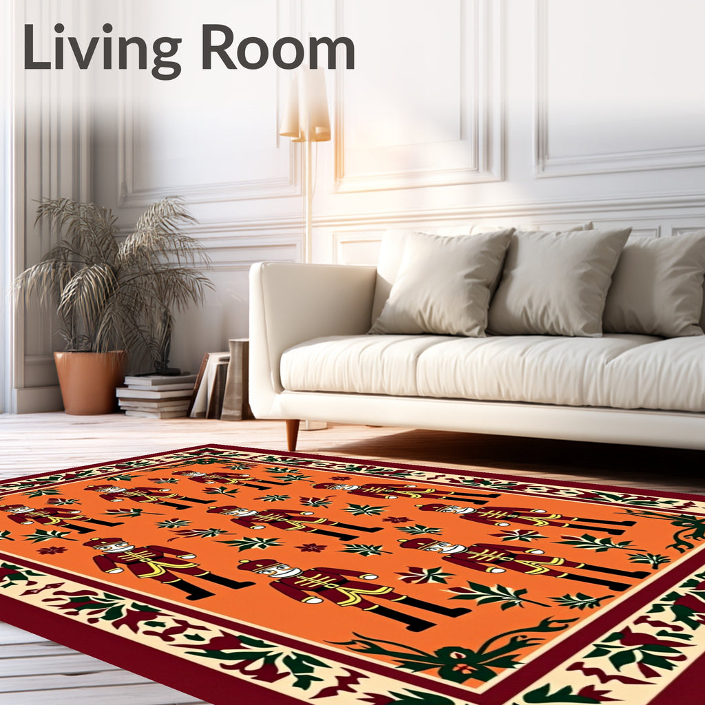 Crimson Soldier Foliage Border Rug