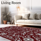 Crimson Botanical Garden Medallion Rug