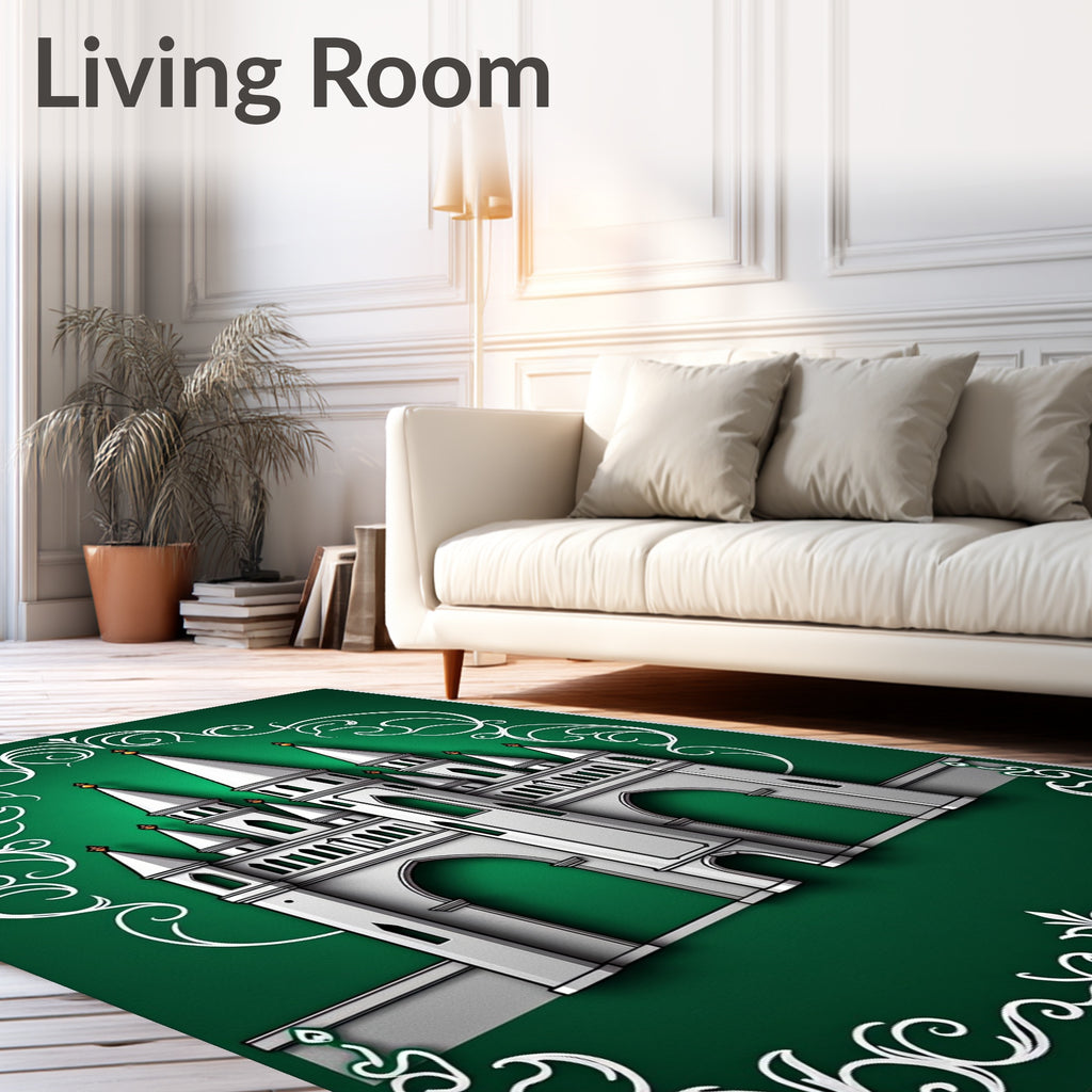 Enchanted Emerald Castle Archway Rug