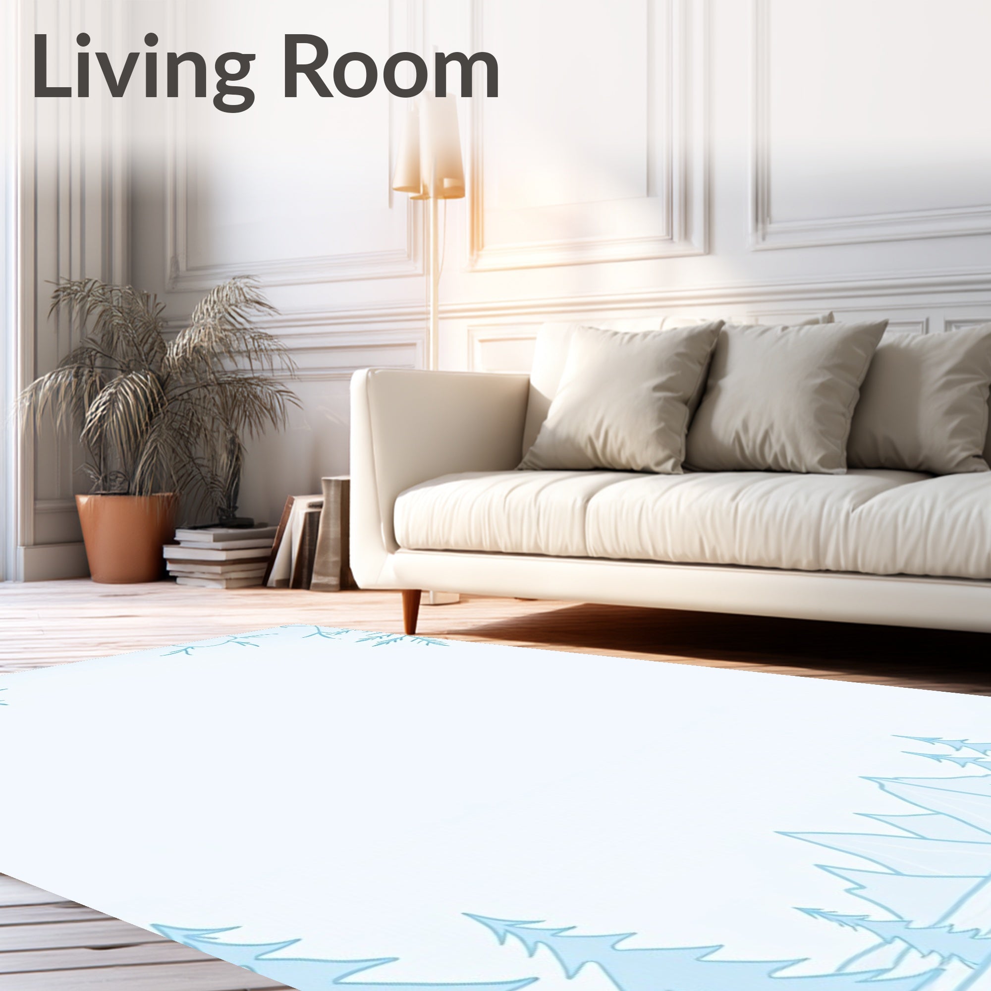 Winter Forest Mountains Landscape Rug