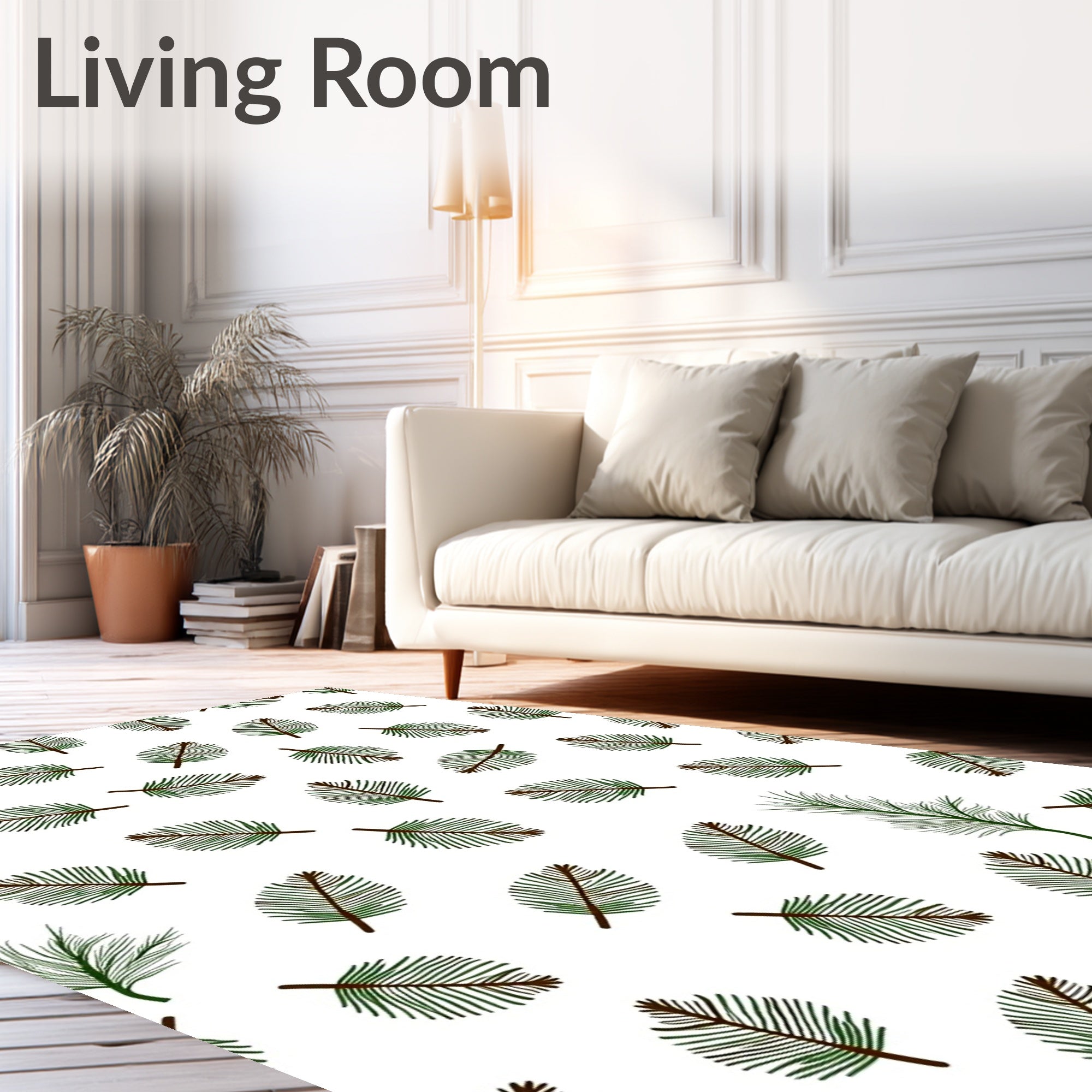 Green Pine Needle All Over Rug