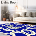 Gray Cat Starry Night Medallion Rug