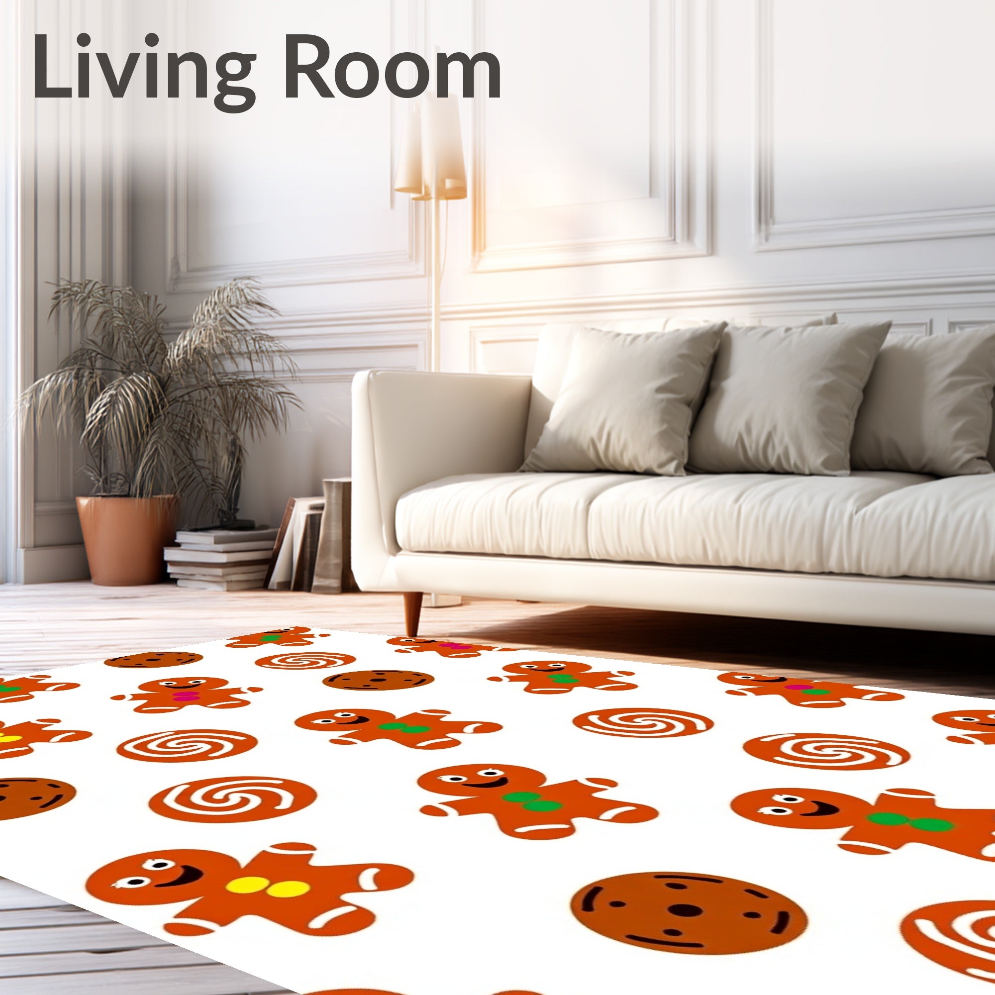 Gingerbread Cookie Swirl Holiday Repeat Rug