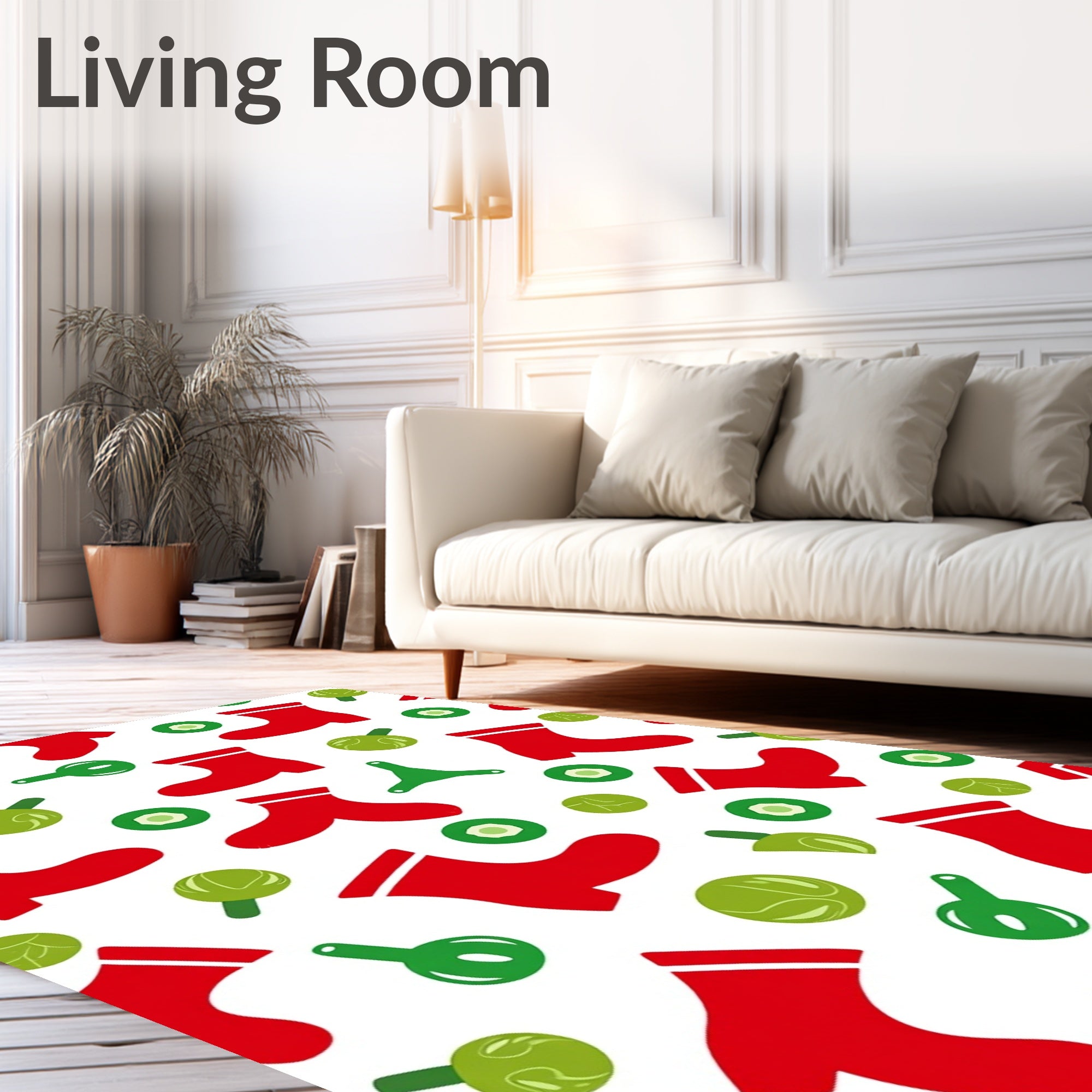 Plaid Red Snow Boots Green Sprouts Rug