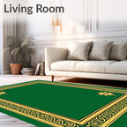 Emerald Green Celtic Clover Frame Rug