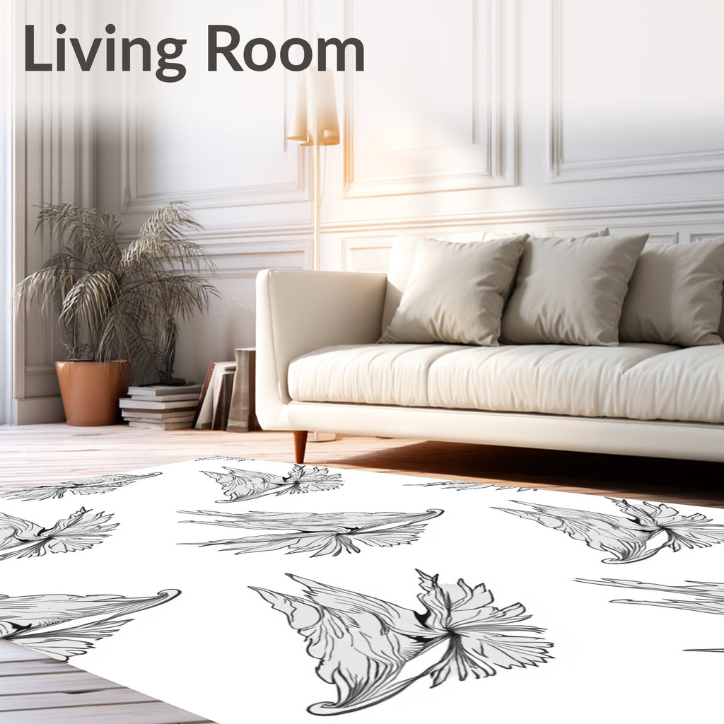 Monochromatic Wing Abstract Flowing Rug