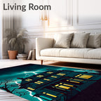 Haunted Mansion Lightning Bolt Night Rug