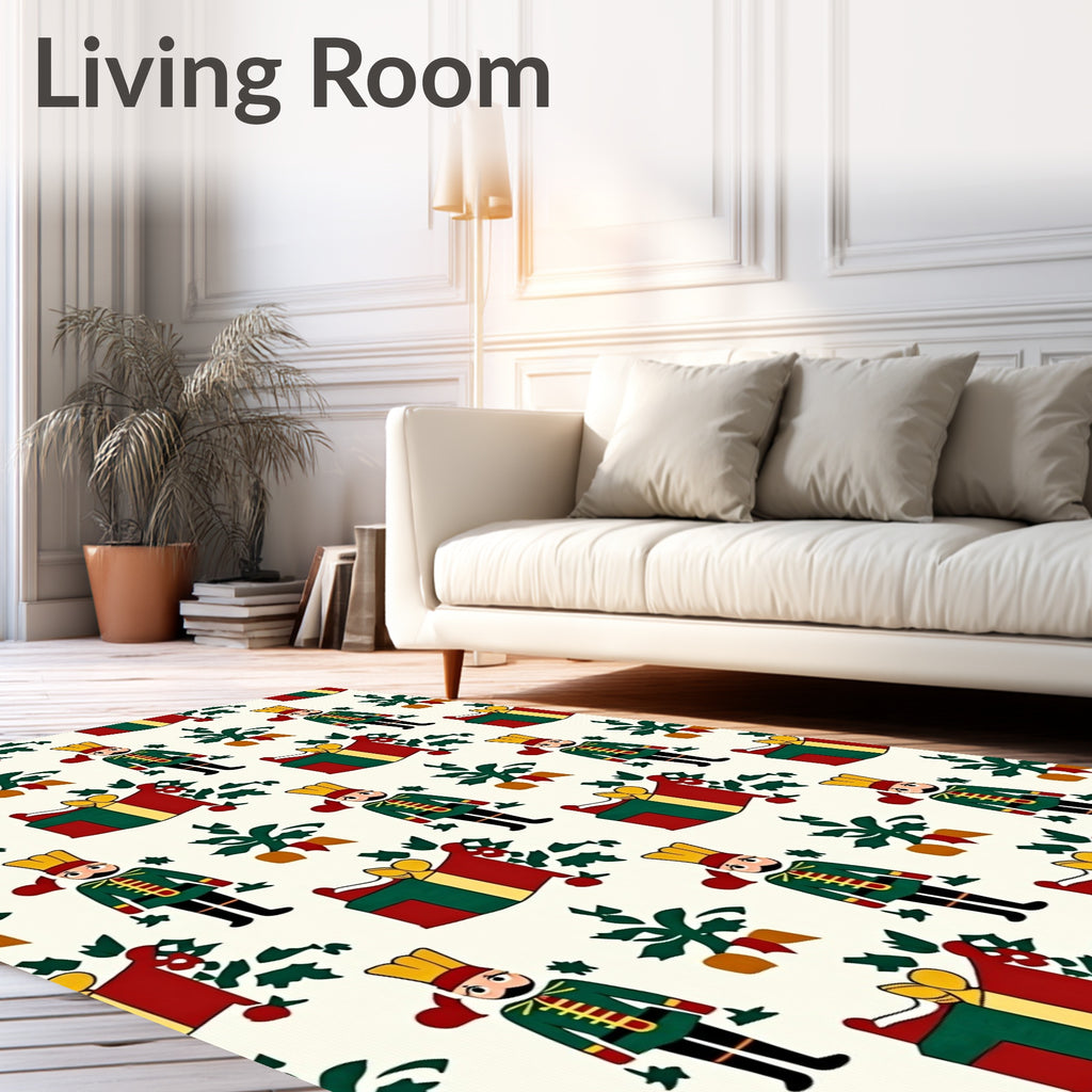 Festive Nutcracker Gifts and Holly Rug