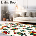 Festive Nutcracker Gifts and Holly Rug
