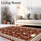 Whimsical Winter Village Gingerbread Houses Rug
