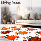 Autumn Harvest Pumpkin Garland Rug