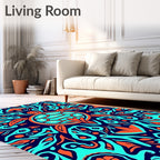 Bold Turtle Tribal Mandala Rug