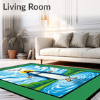 Radiant Jesus Dove Serene Landscape Rug