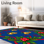 Golden Bells Holly Garland Rug