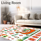 Holiday Village Sleigh Gifts Garland Rug