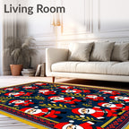 Jolly Santa Claus Holiday Rag Rug