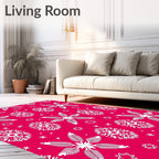 Winter Bloom Starflake Arrangement Rug