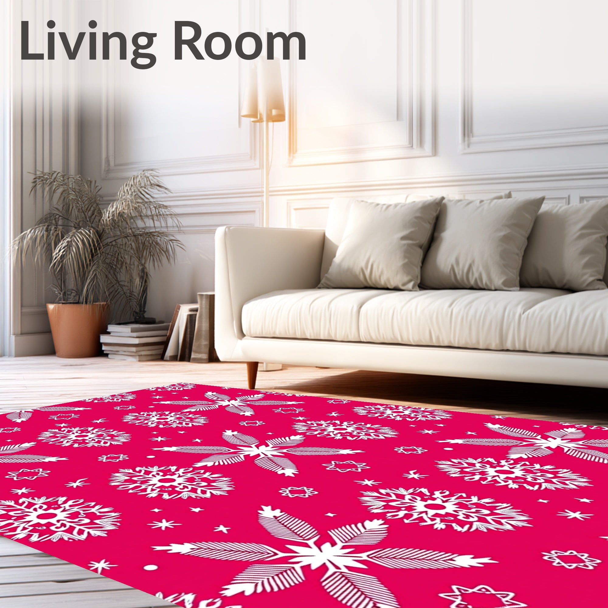 Winter Bloom Starflake Arrangement Rug