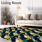 Golden Radish Botanical Repeats Rug