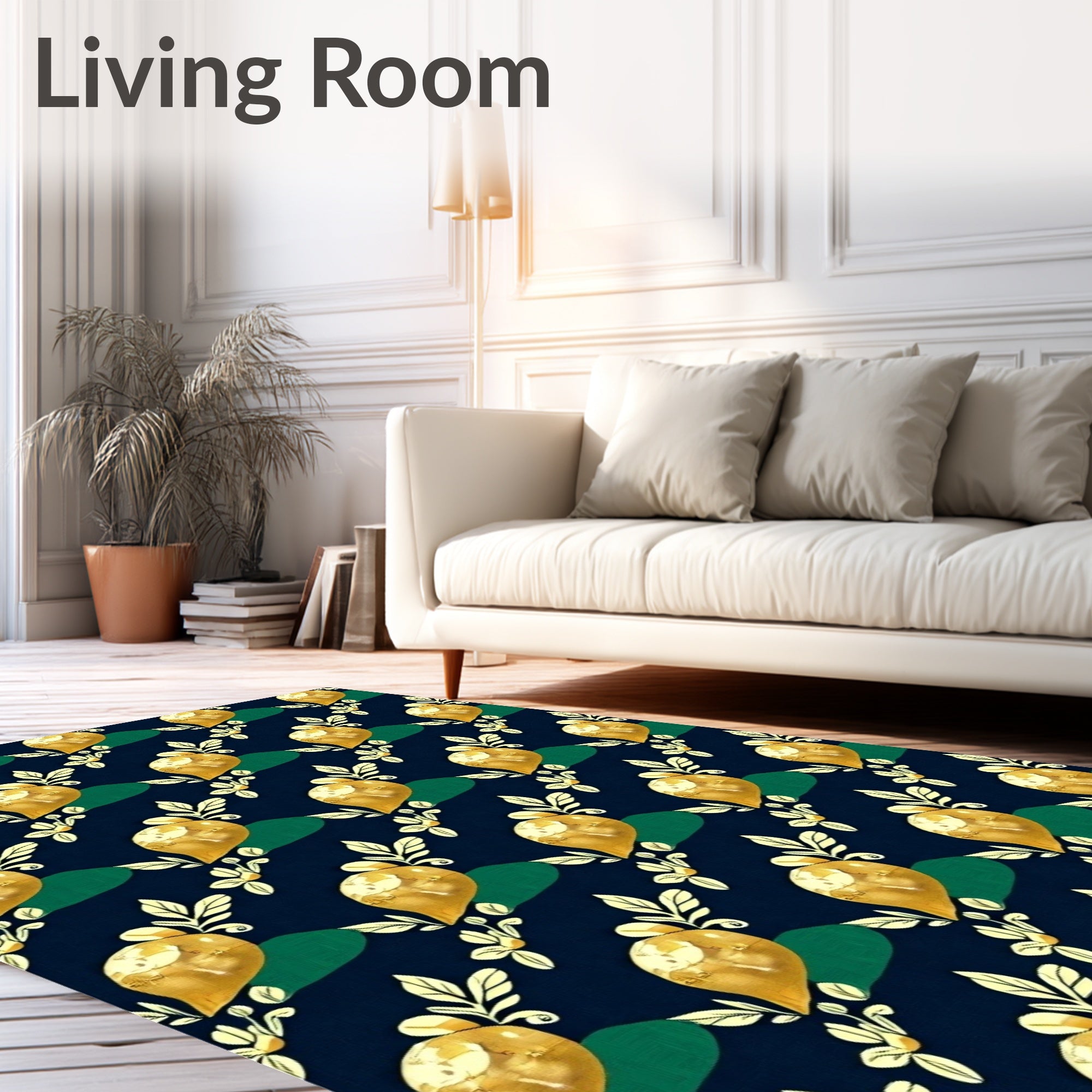 Golden Radish Botanical Repeats Rug