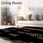 Yellow Pine Forest Silhouette Rug