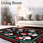 Whimsical Snowmen Festive Holiday Rug