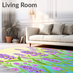 Purple Lavender Field Summer Blossom Rug