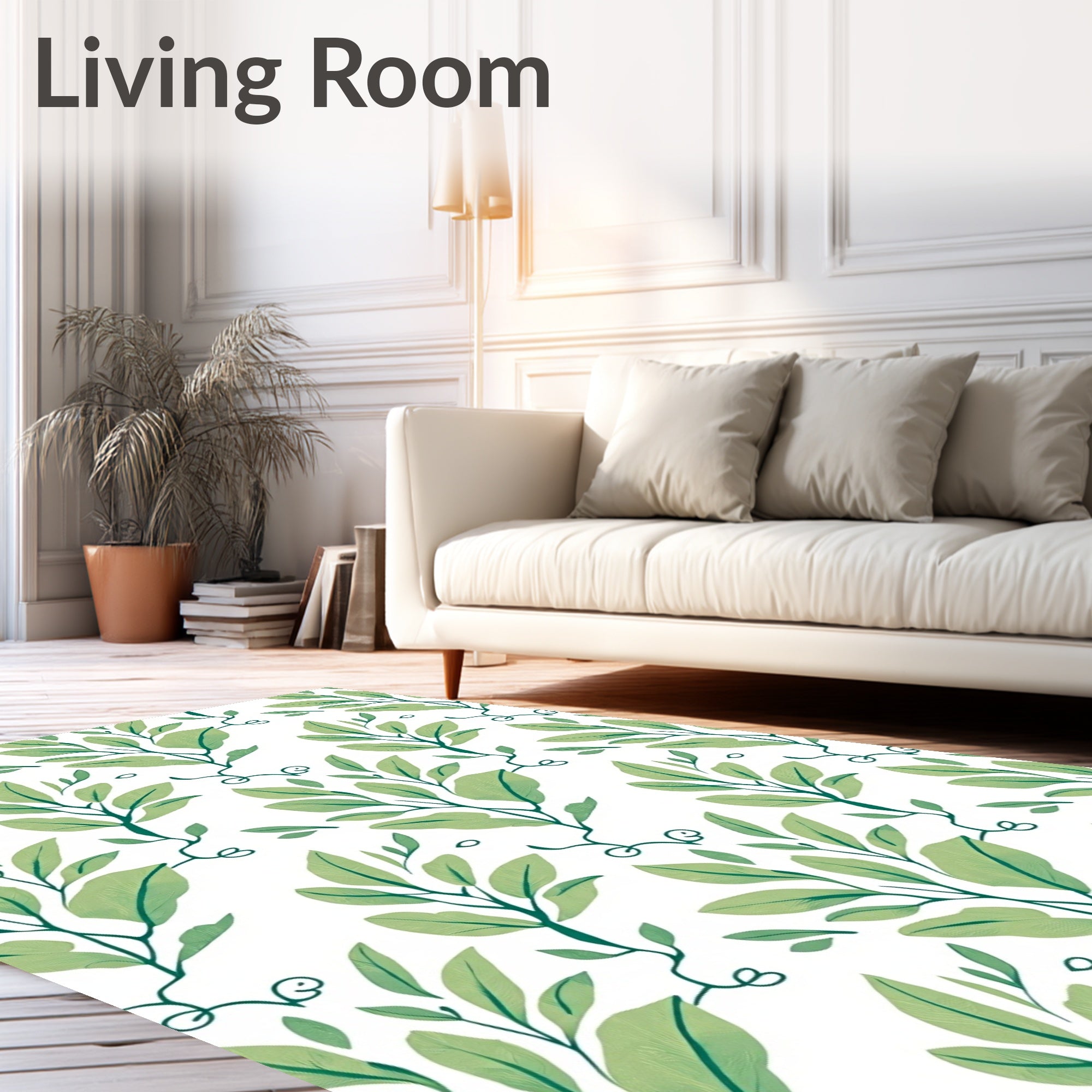 Lush Green Leafy Vine Rug