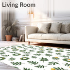 Green Laurel Wreath Yellow Berry Rug