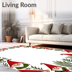 Whimsical Gnomes Forest Border Rug