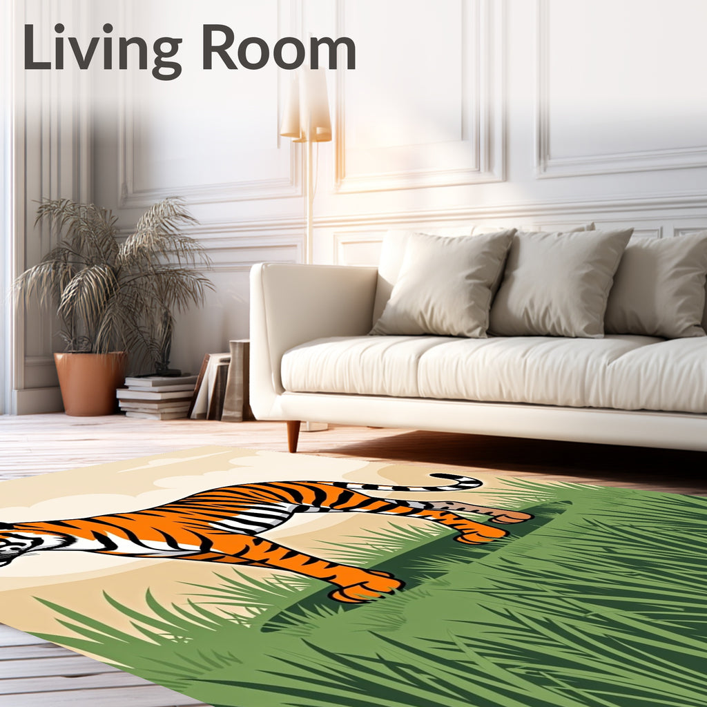 Bold Tiger Stripes Grass Landscape Rug
