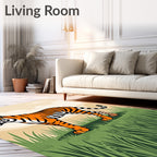 Bold Tiger Stripes Grass Landscape Rug