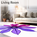 Vibrant Purple Pink Petal Bloom Rug