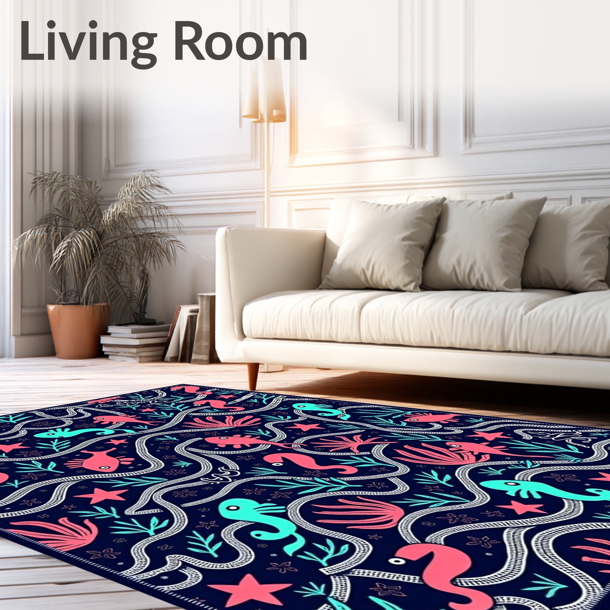 Marine Life Coral Sea Creatures Rug