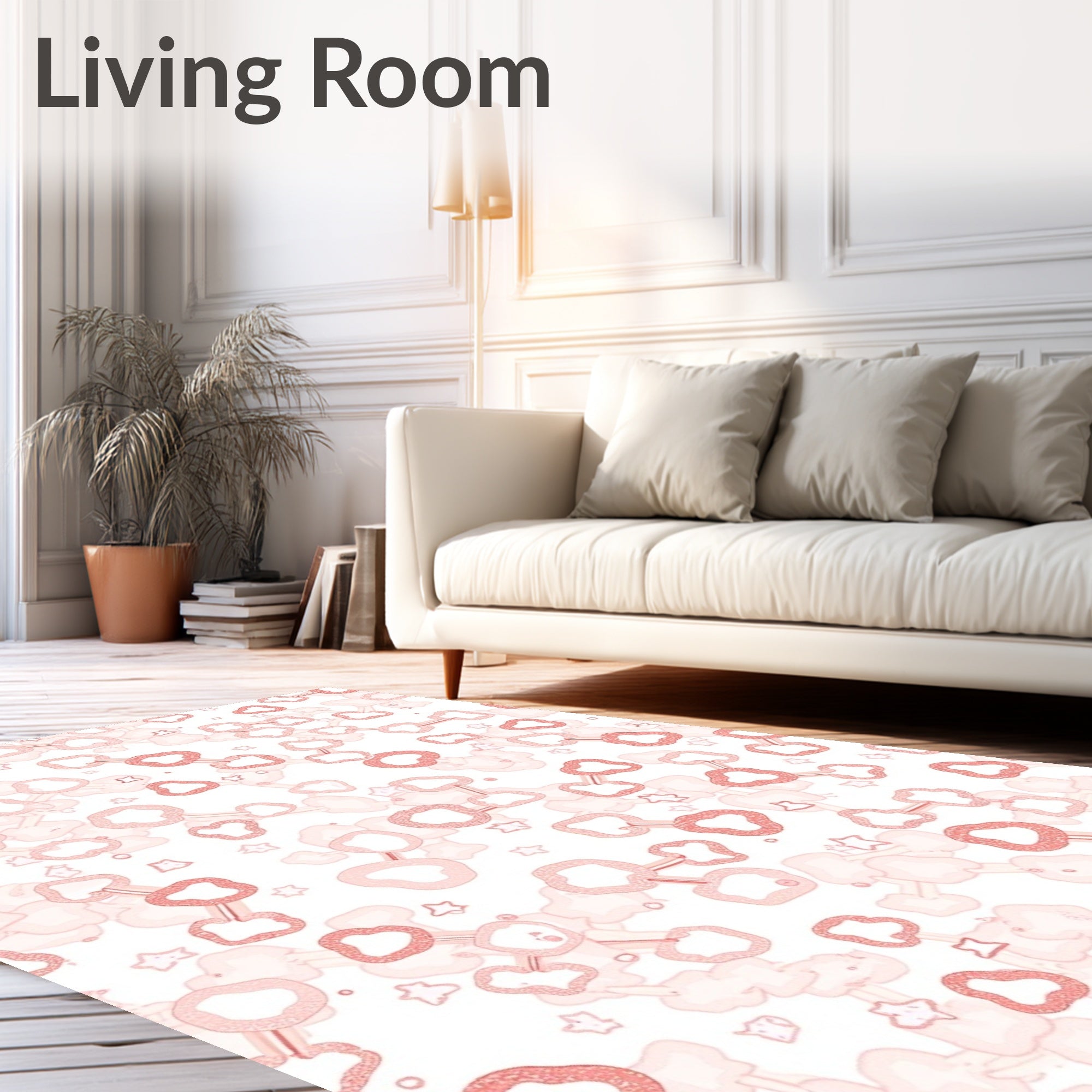 Coral Cluster Constellation Abstract Rug